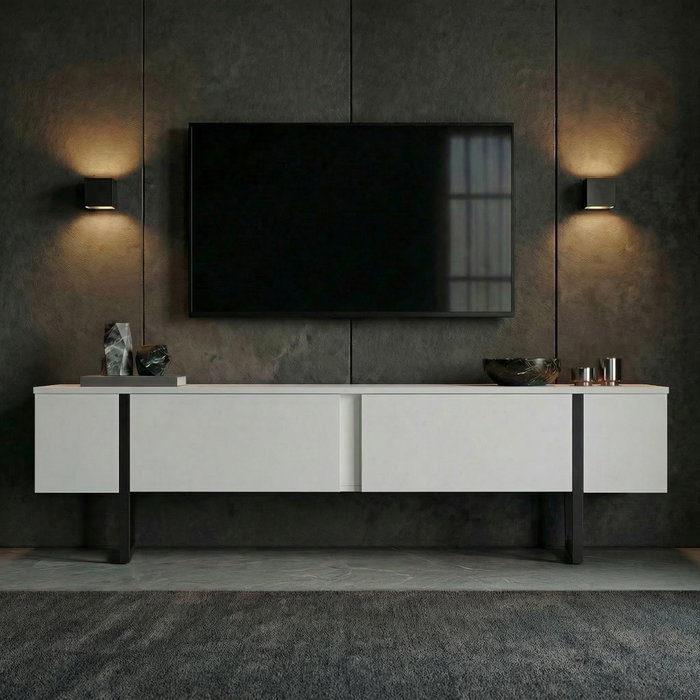 Nordure Soporte para TV Blanco y Negro Nordure Soporte para TV Blanco y Negro